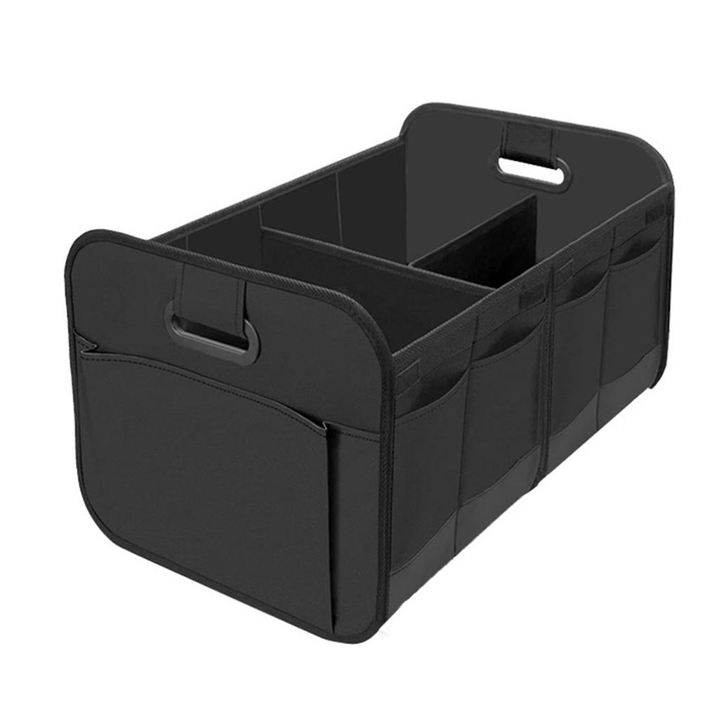 Car Trunk Organizer Oxford Cloth Foldable Organizer for Car Automotive Storage Box with Reinforced Handles Black