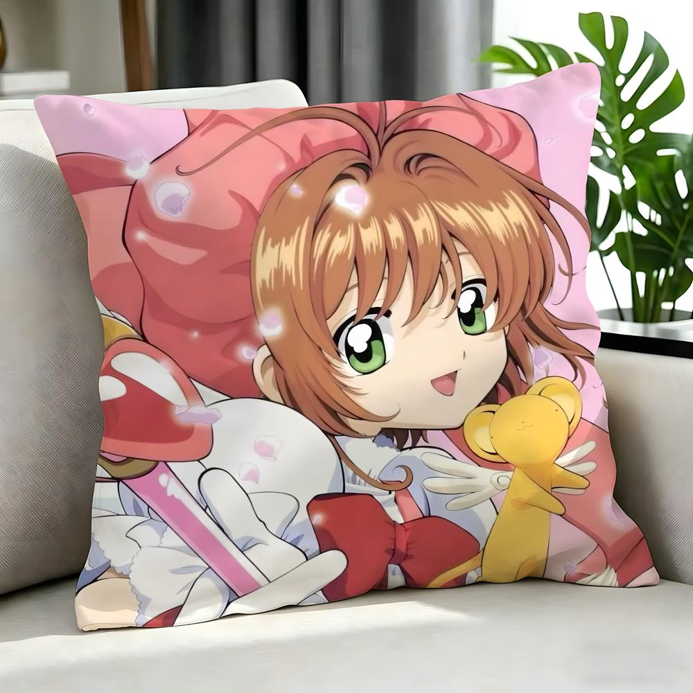 Anime Cardcaptor Sakura Cushion Cover Cushion Cover Set 4Pcs 50X50 45X45 40X40 Pillowcase Decorative Sofa Home Decor
