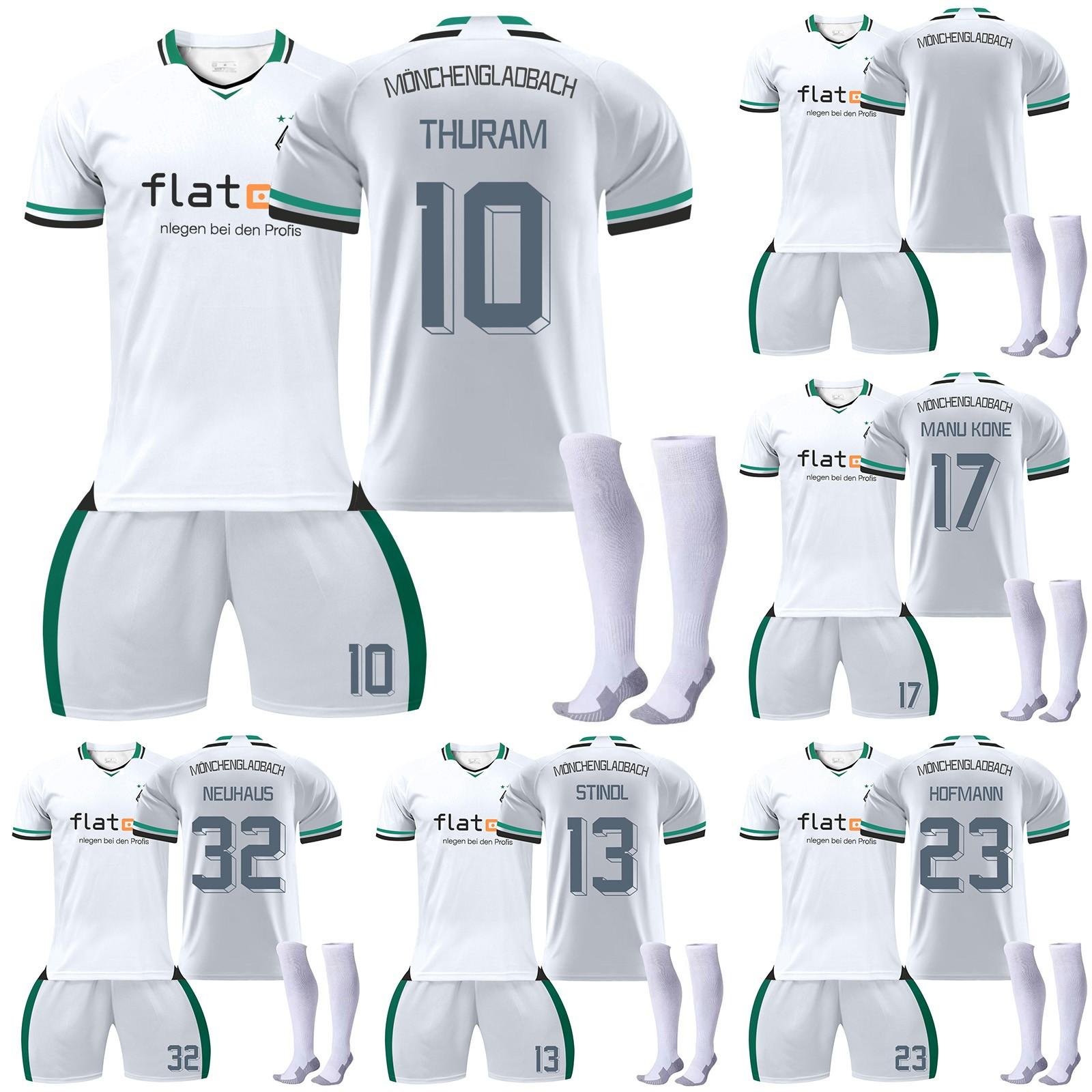 

2223 Monchengladbach Home Джерси Детский комплект футбольного тренировочного костюма