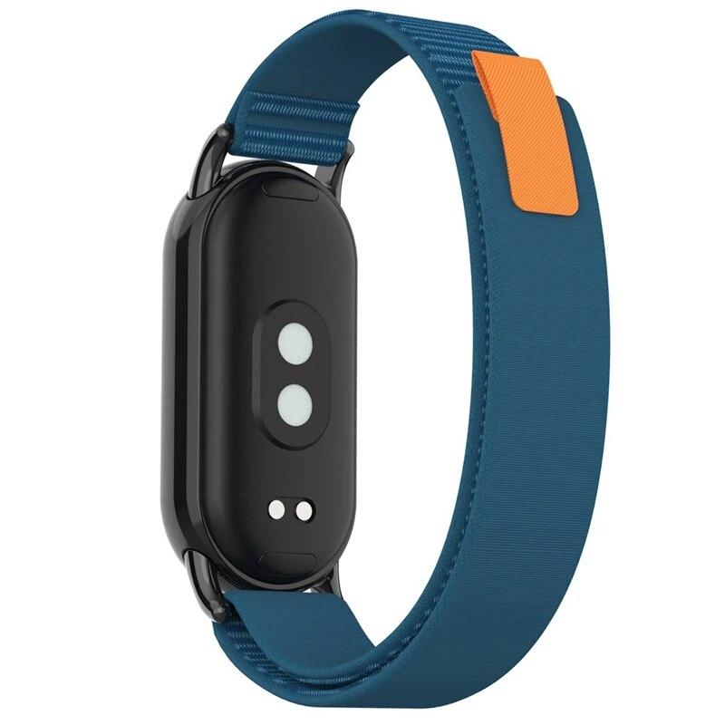 Nylon Strap for Xiaomi Mi Band 8 Wristband Metal Head Particles Replacement Bracelet Belt for Xiaomi Miband 8 Mi Band 8 Strap