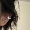 Elegant Zirconia Cross Ear Clip for Women - No Piercing Needed