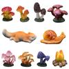 Miniature Mushroom Figurines, Set of 6, Garden Decorations, Bonsai Decorations, Miniature Scenery Collection (Mushrooms)
