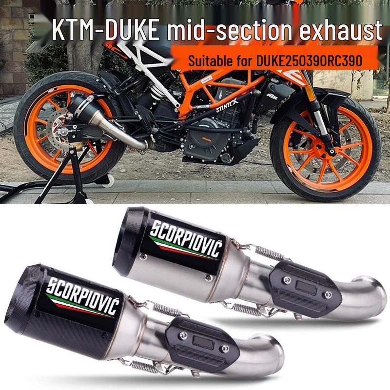 Ensemble de silencieux intermédiaire et arrière Duke250, RC390, Duke390