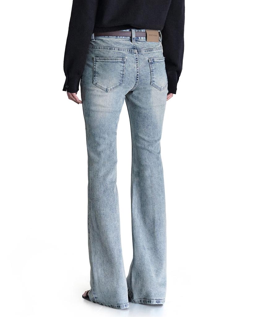 Deketeuumeon Signature Slim Low Rise Flared Jeans Dcwpt006Lblueb