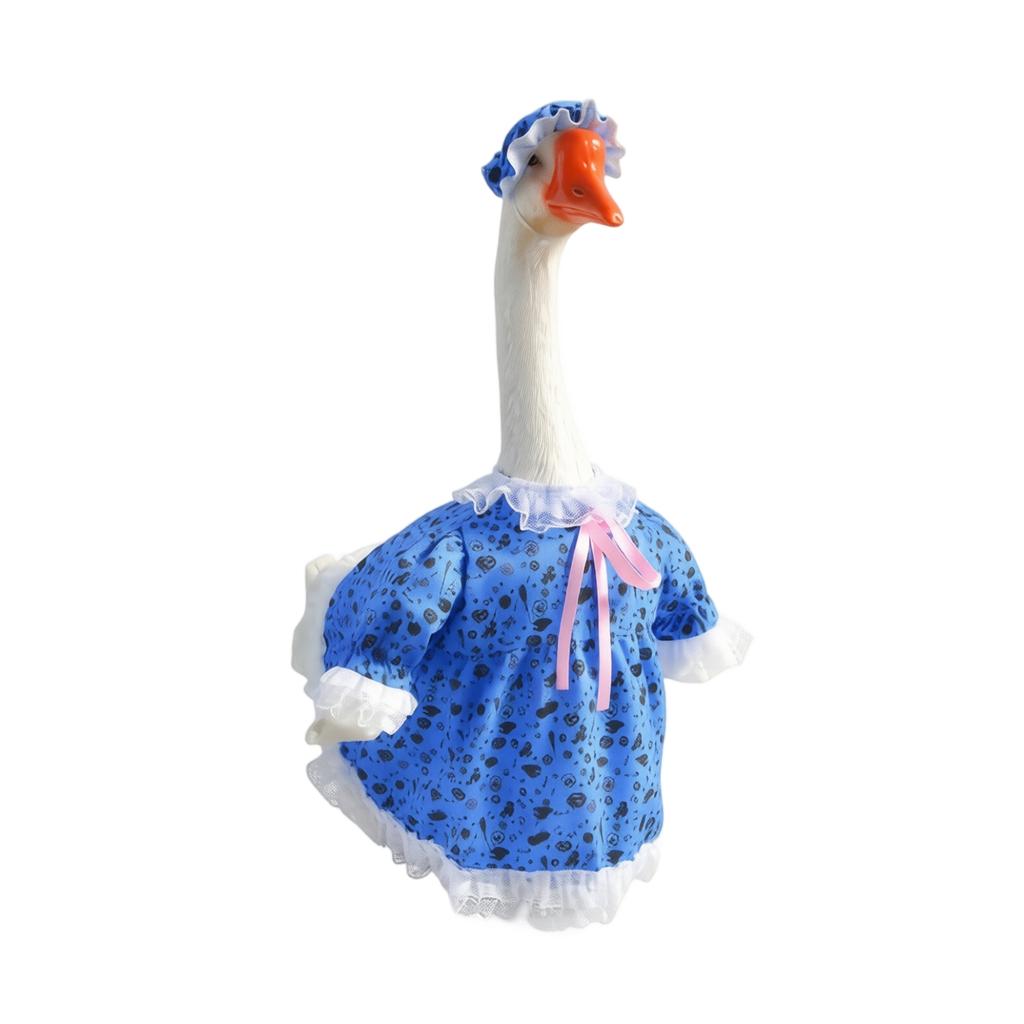 Porch Goose Outfit Holiday Costume Set with Dress and Bonnet Suitable for Indoor Outdoor Decorative Use