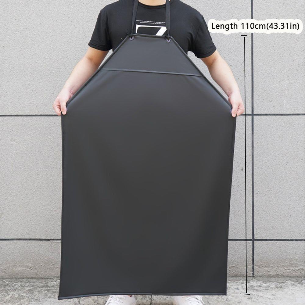 Waterproof Kitchen Apron PU Leather Work Apron Durable Cooking Chef Apron  Home