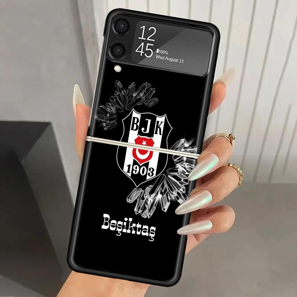 

B-Besiktas B-BJK Hard PC Phone Case For Samsung Galaxy Z Flip 7 6 5 4 3 Black ZFlip7 ZFlip6 Flip5 Flip4 Flip3 5G Print Cover Samsung Z Flip