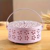 Metal Mosquito Coil Holder with Handle, Portable Incense Burner, Decorative Cut-Out Patterns, Needed for Home & Outdoor Use, Mosquito Repellent Device
