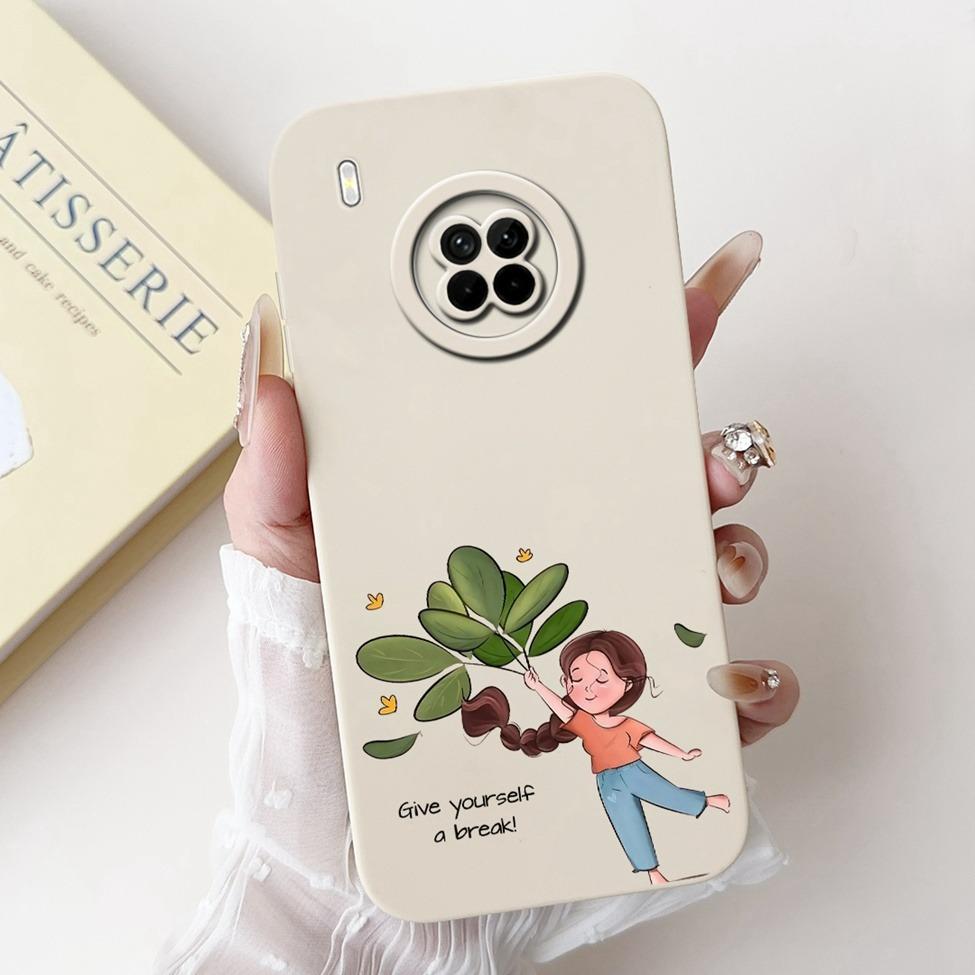 For Huawei Y9A Case Cover Luxury Fashion Flowers Kawaii Cute Cat Shockproof Phone Case For Huawei FRL-22 FRL-23 FRL-L22 FRL-L23 Huawei Y9A