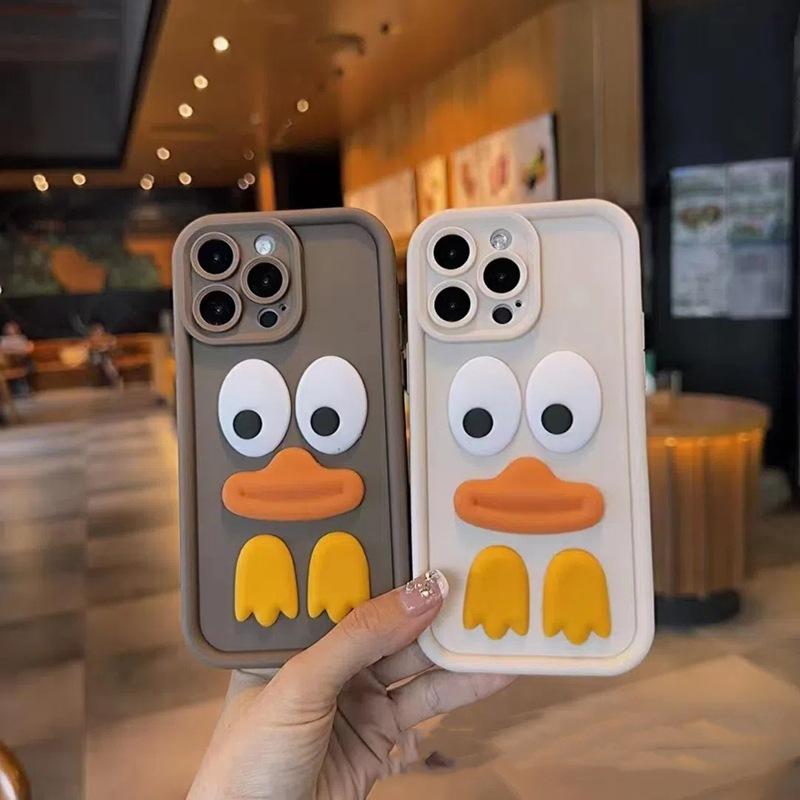 Three-dimensional sausage duck applies to Transsion INFINIX mobile phone case personalized creative CAMON 40 fun cartoon soft case