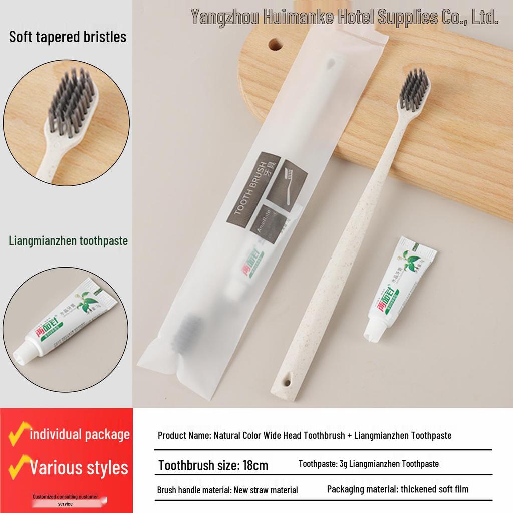 Gästehaus Toilettenartikel Set: Einwegzahnbürste, Zahnpasta, Weichborstenkamm