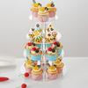 Space-saving 1 Set Helpful Clear Party Wedding Cupcake Tower Acrylic Cake Stand Round   Party Supplies