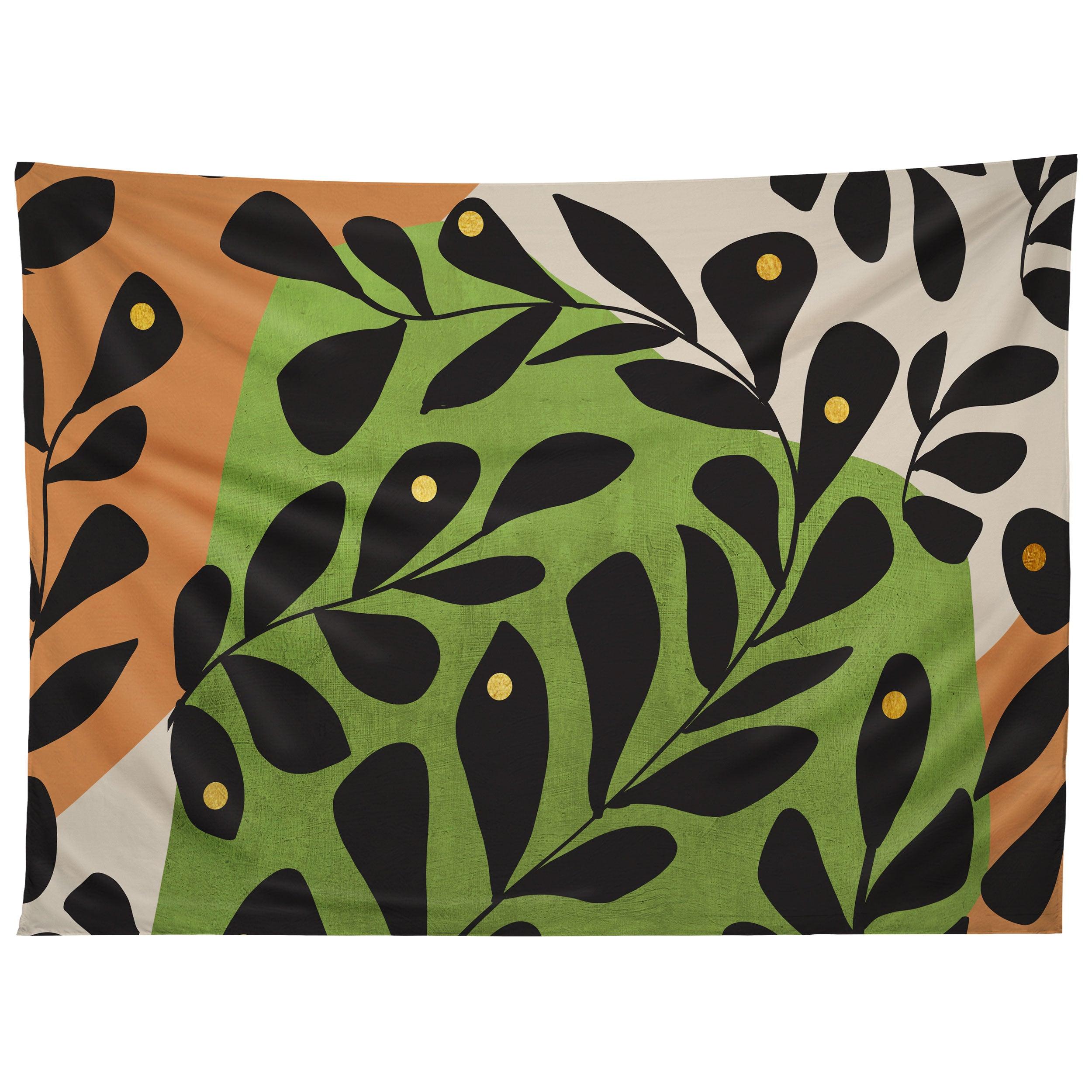 MODERN BOTANICAL COMPOSITION 2 tapestry 75x100