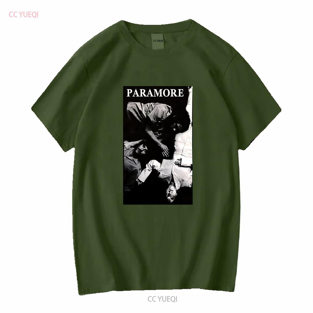 T-shirt Ritratto Band Paramore Taglia L XL Manica Lunga o Corta Lavaggio Vintage Unisex Grafica Versatile Morbida