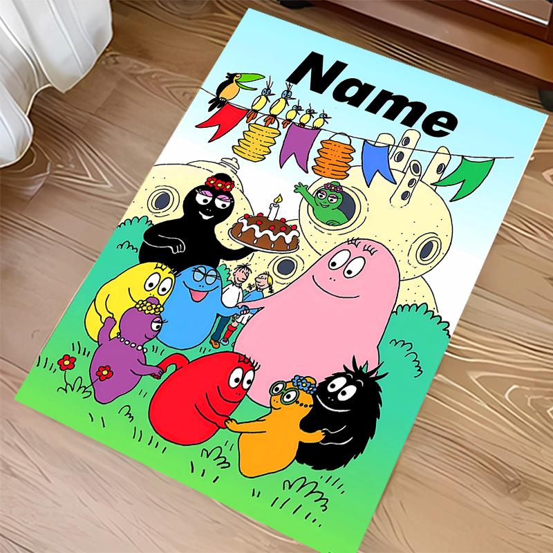 Custom personalization Barbapapa Print Area Rug - Soft, Washable Non-Slip Indoor Mat,Living Room,Home&Office Decorative Rug