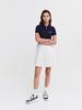 SERGIO TACCHINI W Damarind Jersey Woven Mix Full Zip Short Sleeve Dress (Navy)