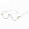 New Retro Anti Blue Light Cat Eye Glasses For Women With Diamond Fashion General Optics Clear Lens Reading Female Trending Eyegl