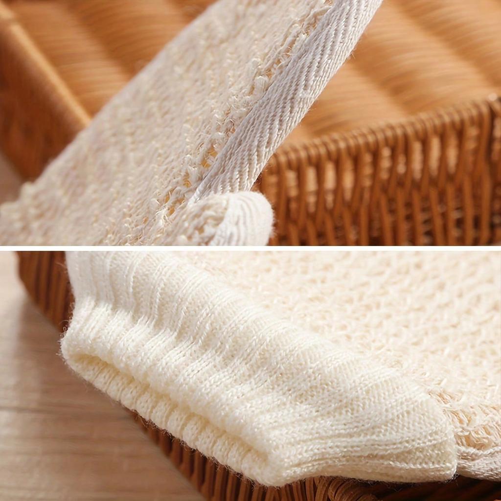 1 Piece Of Cotton And Linen Material Shower Gloves, Double-Sided Mud And Ash Scrubbing Household Cleaning And Scrubbing Towels, Body Cleansing Tool