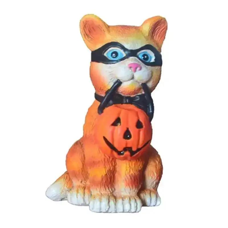 Halloween New Cute Cat Statue Home Decoration Cat Statue Resin Craft Decoration Christmas Decoration Miniature Decoration Model