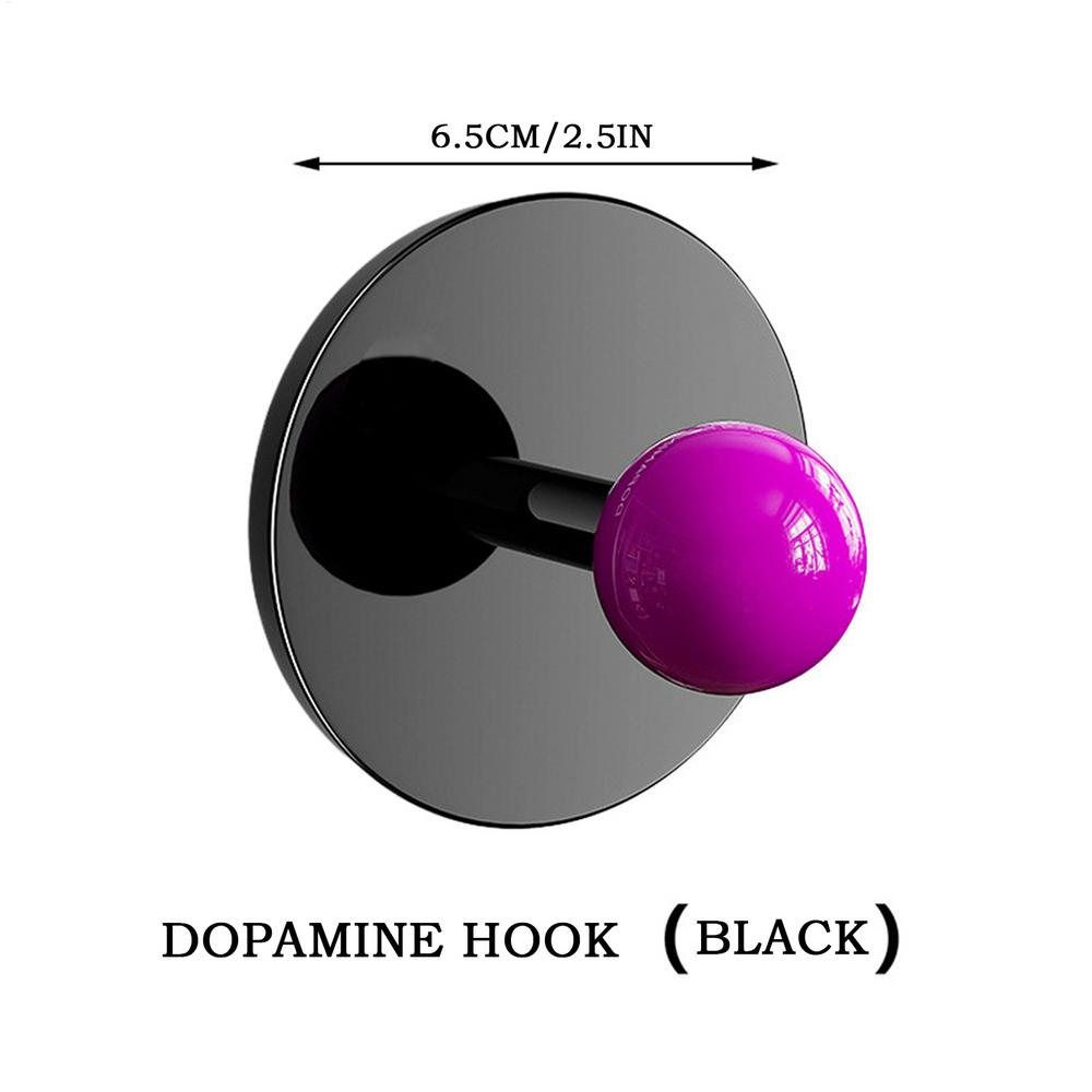 1PC Adhesive Wall Hook Dopamine Adhesive Hooks Wall Mount Heavy Duty Hanger Hooks Home Storage Hanger Room Door Coat Hooks