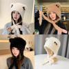 Cat Ear Knitted Hat Women Cozy Knitted Fluffy Headwear For Autumn