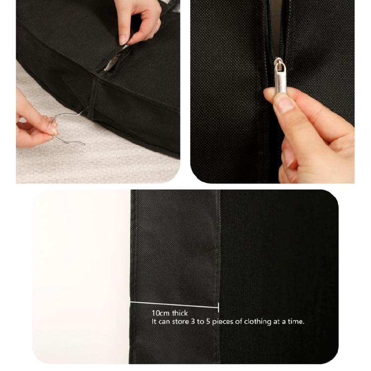 Clear View Clothes Dust Bag Thickened Waterproof Fabric For Hanging Garment Storage