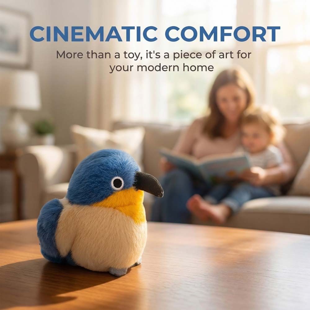 Colorful Design Lifelike Bird Plush Soft Texture Stuffed Bird Doll Bird Plush Toy  Holiday Gift