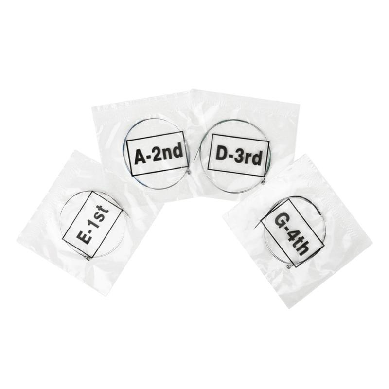 4 String Violin String Sets, Medium Scale Medium Tension Steel Core Warm Tone Economical and Durable for Student Strings