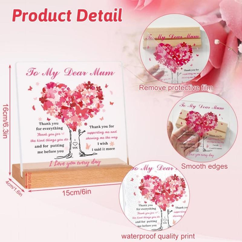 Acrylic Desk Plaque Decor Sign Birthday Mother's Day Gift for Mum from Daughter