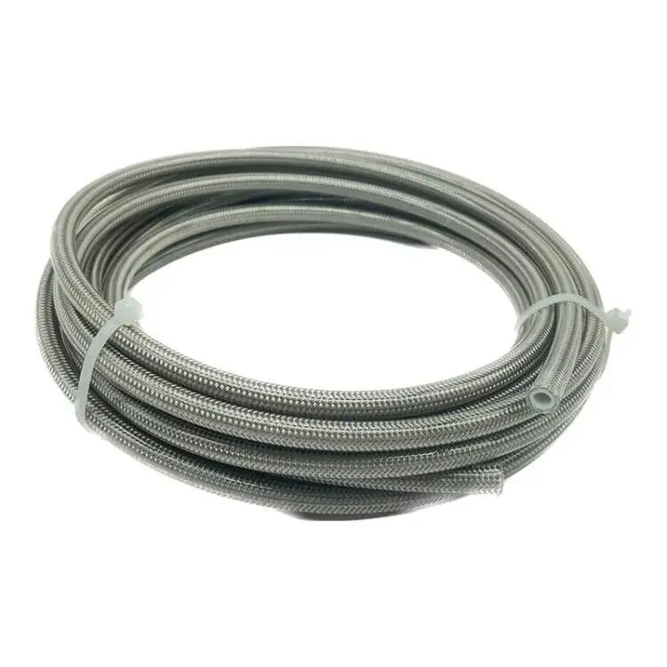 1/2/3/4/5M AN3 Motorcycle Braided PVC Stainless Steel PTFE Brake Line Hose FLUID HYDRAULIC Hose Racing Gas Oil Fuel Tube Pipe