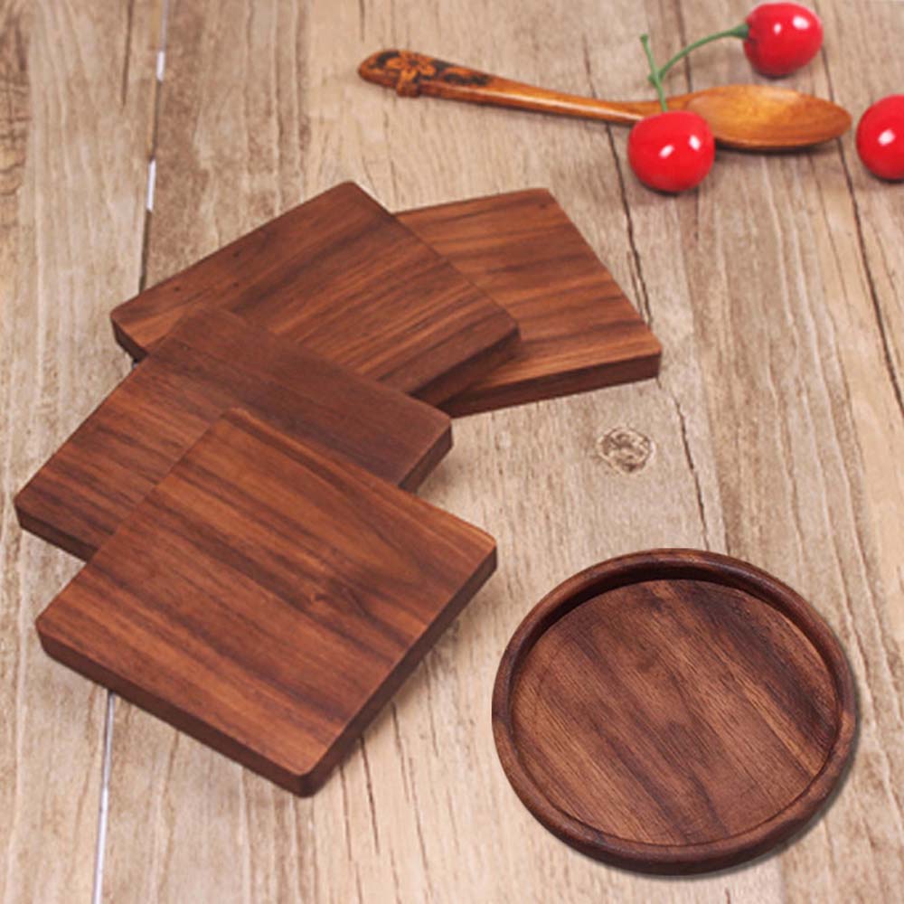 Heat Resistant Round Tea Coffee Wooden Coasters Home Decor Dish Pad Cup Pad Bowl mat Placemats