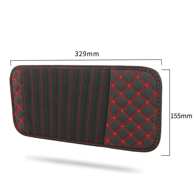 Car CD DVD Holder Bag Disc PU Leather Organizer Case for Card/Bill Sun Visor Sunshade Storage Bag Sleeve Wallet Clips Car