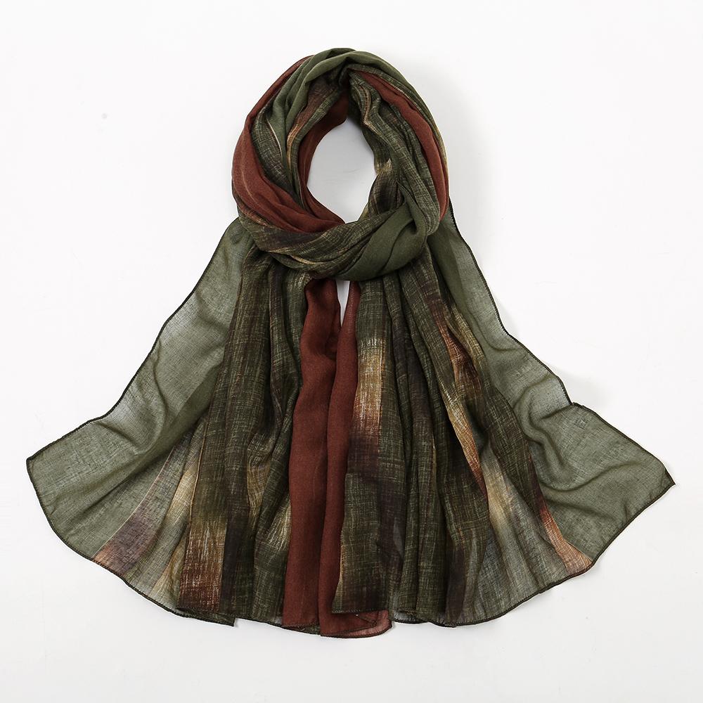 

Принт Хлопок Вискоза Хиджаб Шарф Женский Мусульманский Платок Шаль Большого Размера Головной Убор Обертывание Тонкая Пашмина Стола Бандана Тюрбан