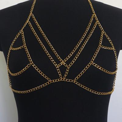 Body Chain Sexy Wild Jewelry Accessories Chest Cross Style Beach Nightclub Bikini Body Chain for Dancing