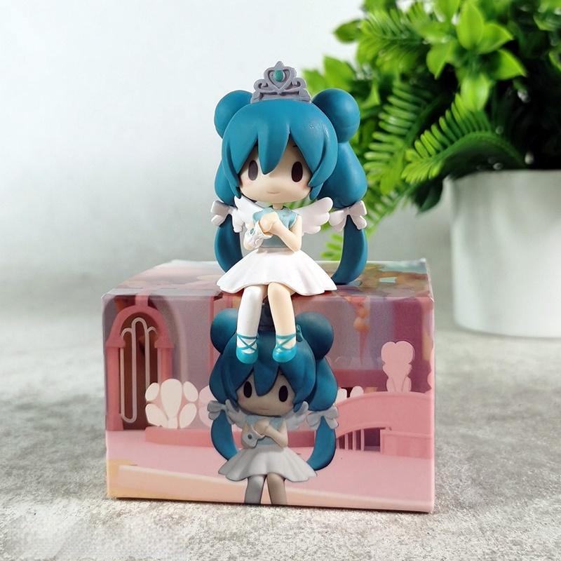 2pcs Hatsune Miku Prayer Big Eyed Embrace Kawaii Figure Anime Angel Princess Collectible Doll Cartoon Kids Toy Gifts Decoration Kid Friendly