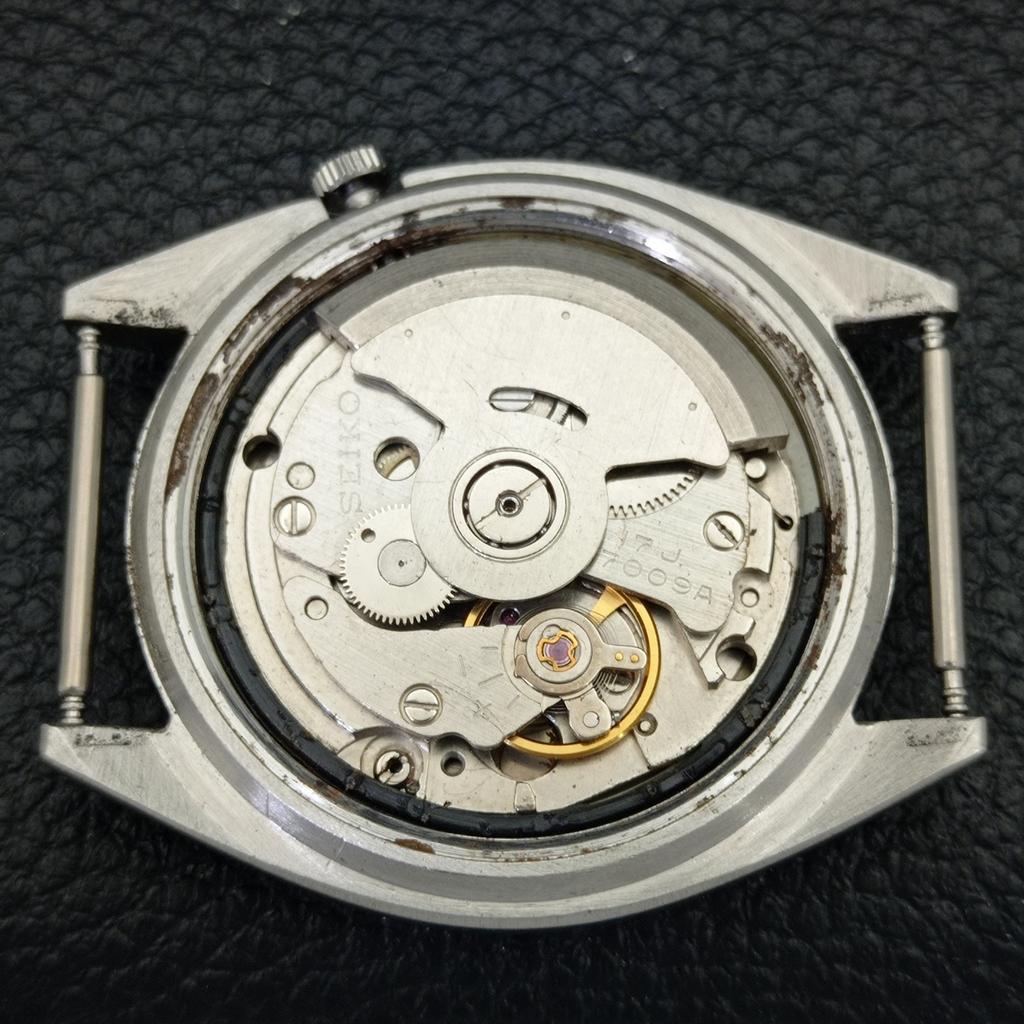 USED VINTAGE SEIKO 5 AUTOMATIC 7009A JAPAN MENS BLUE COLOR DIAL WATCH A434607-2 R121-a434607