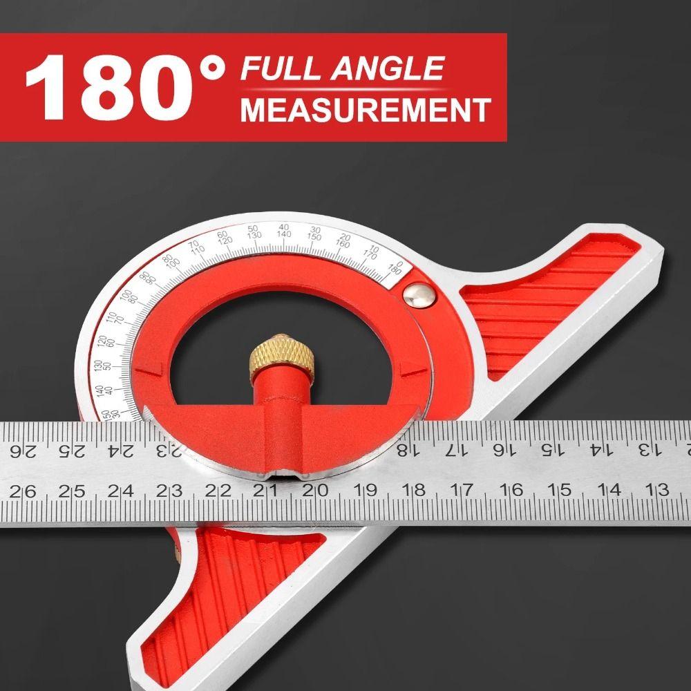 Adjustable Multi Combination Ruler 45° and 90° Angle Angle Protractor Tools Set  Carving