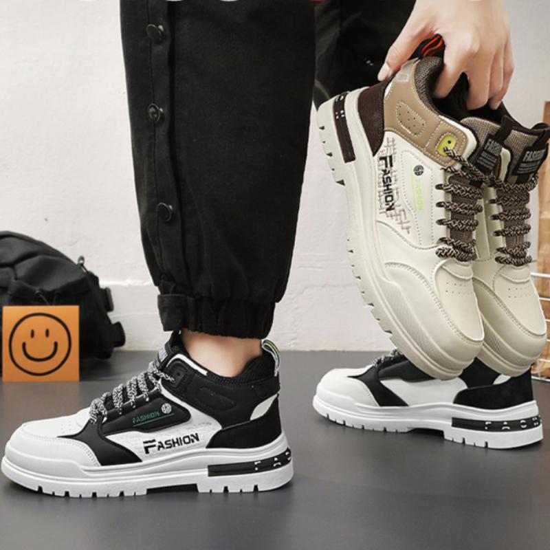 Fashion Men's Sneakers Breathable Casual Exercise Shoes for Men Outdoor Platform Hiking Leather Loafers Tennis Ankle Boots Flat Trainers