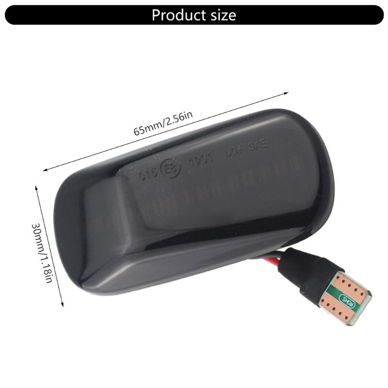 Waterproof Dustproof Bright LED Sequential Side Turn Signal Lamp Indicators for NA1 NA2 Vehicles Long Lasting Use 1 Pair