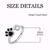 Cute Kitten Paw Adjustable Open Ring for Women - Creative Cat Jewelry