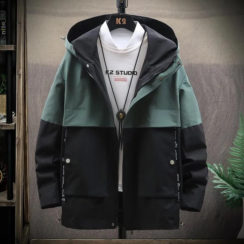 

Мужская куртка-бутик, весенняя рабочая одежда с капюшоном, мягкое и удобное пальто, повседневный свободный топ, большой размер M