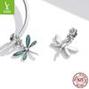 S925 Sterling Silver Gorgeous Dragonfly Pendant Accessories Small Fresh Insect Diy Bracelet Beaded