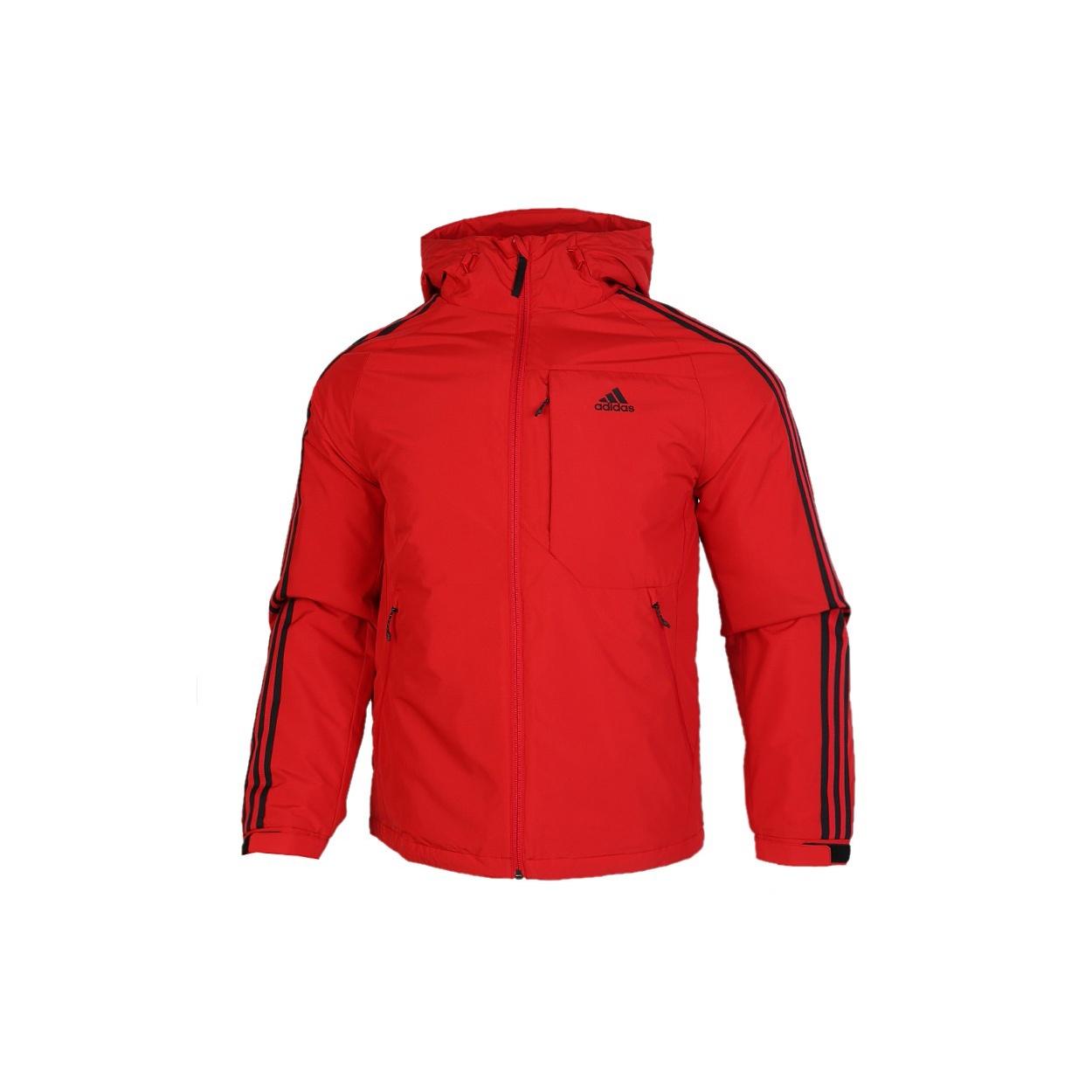 adidas 3st Down Jkt Stay Warm Outdoor Sports hooded down Jacket Red Men s GF0095 XS