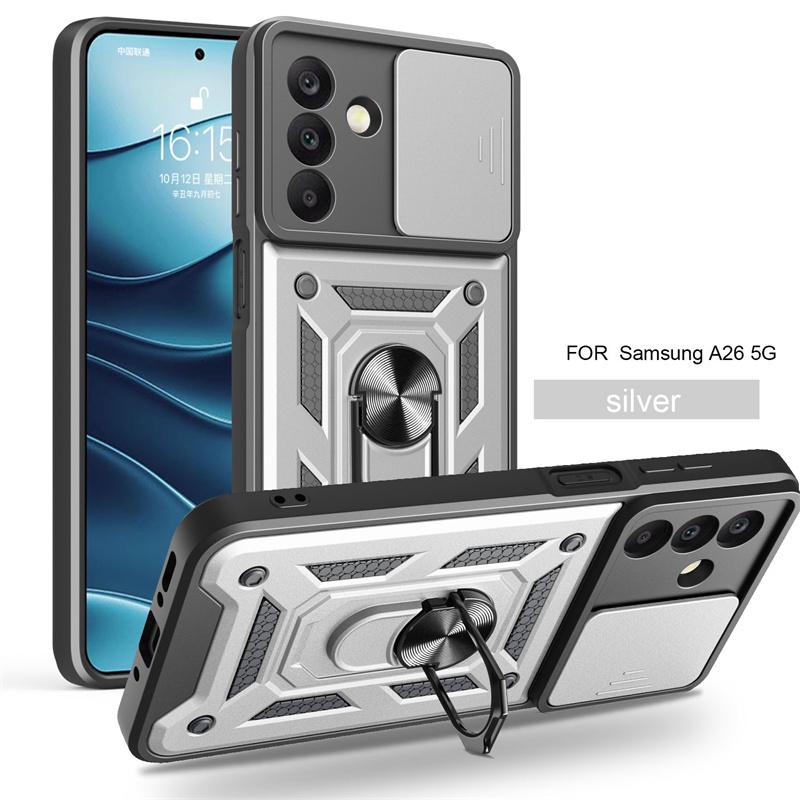 Samsung Galaxy A26 Hülle Armor Stoßfestes Backcover für Samsung A16 A06 A36 A56 5G A 26 16 06 56 Auto Magnetischer Ringhalter Coque