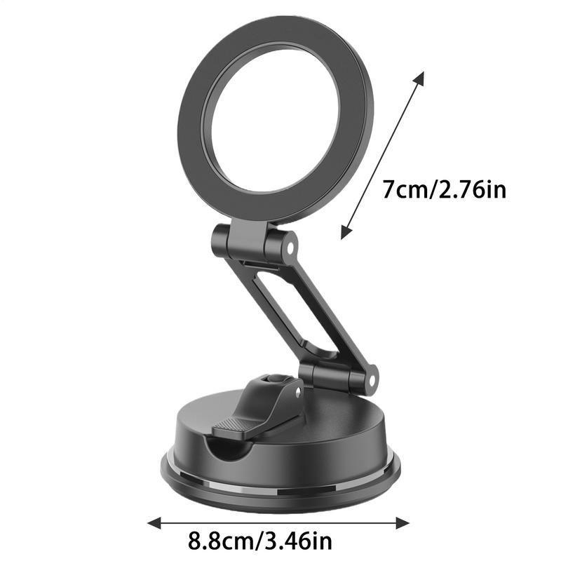 Magnetic Car Phone Holder Suction Cup Car Phone Stand Mount Foldable Car Bracket Accessories Rotating Smart Phone Support For