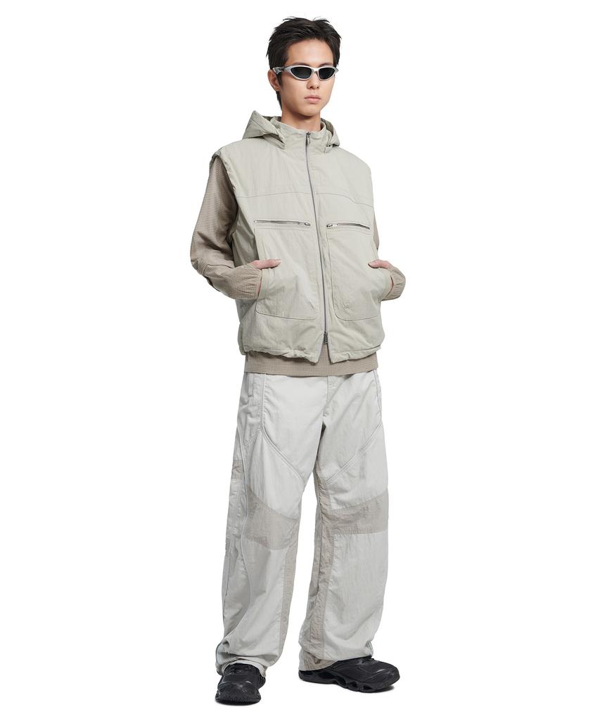 Nomanual Detachable Hooded Vest - Sand Gray