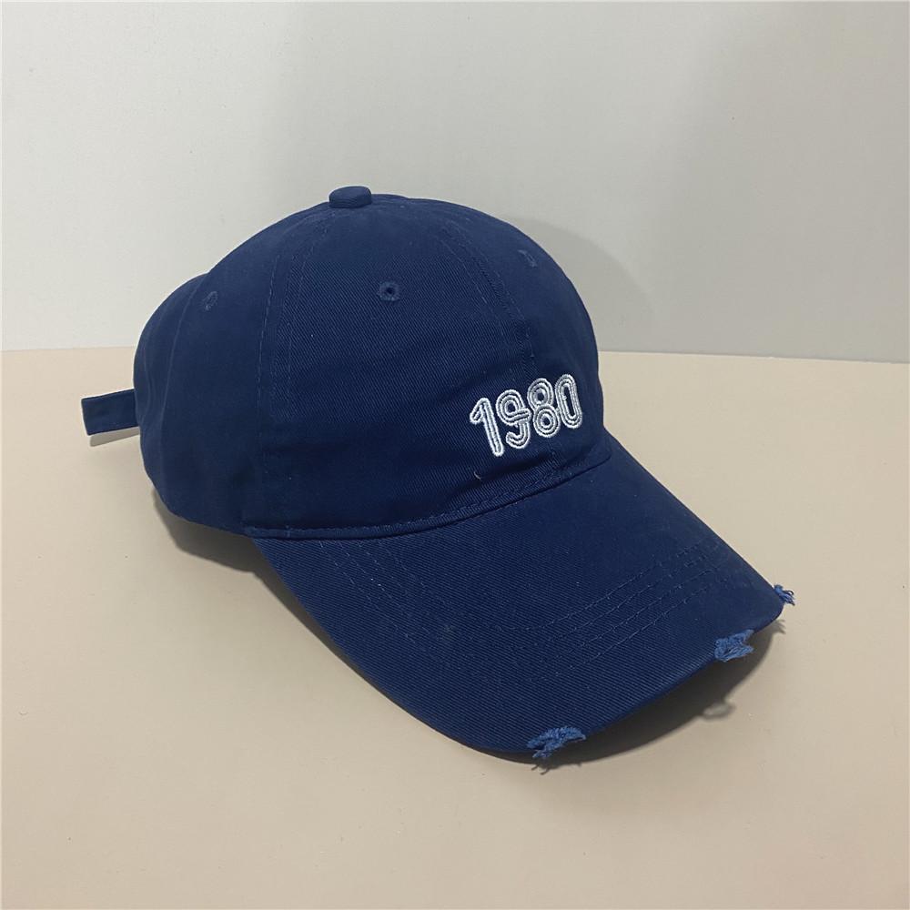 Embroidered letter baseball cap washed old cap women's summer sun protection visor breathable windproof hat