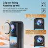For Insta360 X5 PULUZ Rotating Optical Tempered Glass Lens Guard Protective Cover (Transparent)