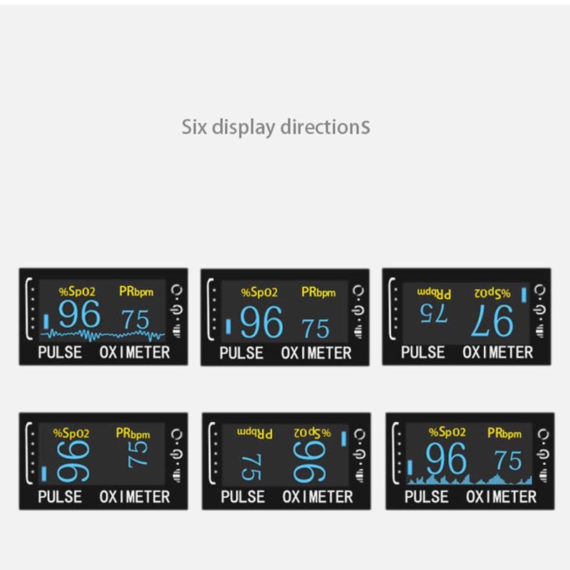 Digitales Fingerpulsoximeter Blutsauerstoffsättigungsmessgerät Finger SPO2 PR Monitor Oximetro