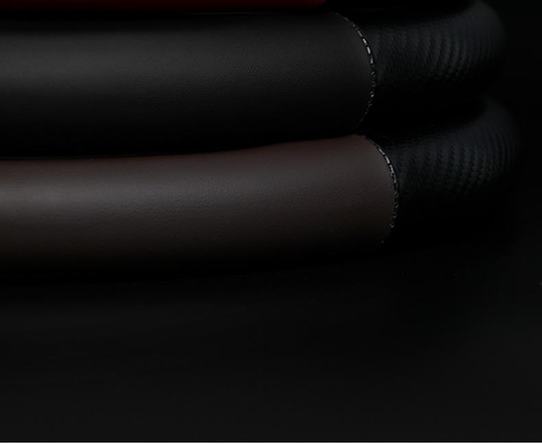 Carbon Fiber Genuine Leather Steering Wheel Cover for Haval Models H1-H9 & M6